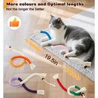 Cat Chew Ropes 4Pcs, Safe Cat Chew Toys for Indoor Cats with Catnip