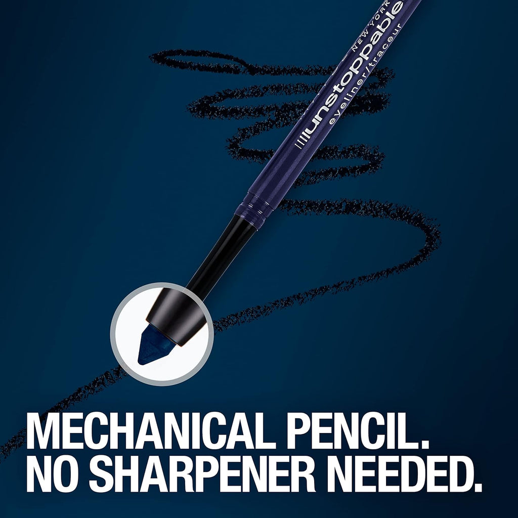 Buy now Maybelline Unstoppable Waterproof Mechanical Black Eyeliner Pencil, Easy to Apply, Smooth Glide, Up to 24 Hour Wear, Onyx at indiglob india
