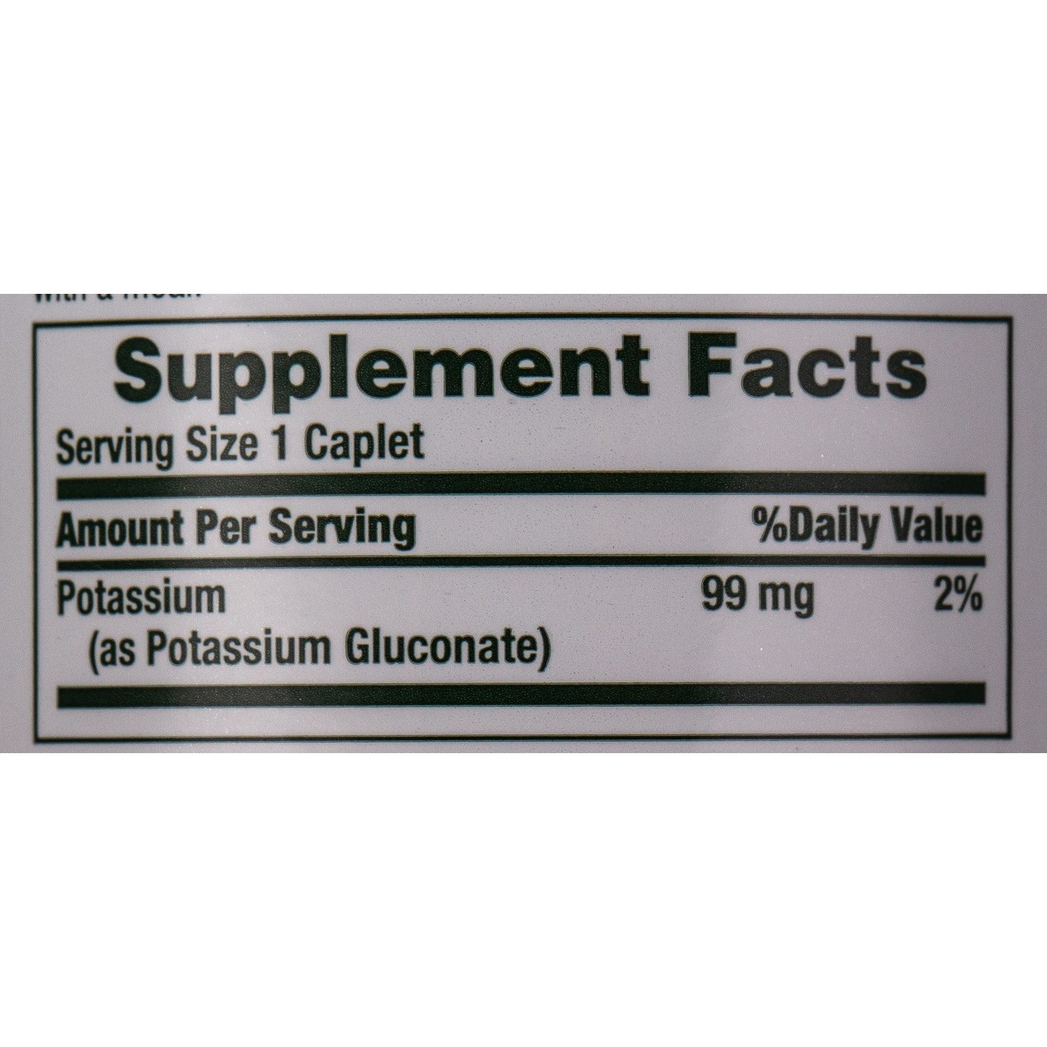 Nature's Bounty Potassium 99mg, 1 Per Day, 100 Vegetarian Caplets | Supports Fluid Balance and Muscle Activity, Normal Heart Function, Potassium Gluconate Dietary Supplement, Gluten Free