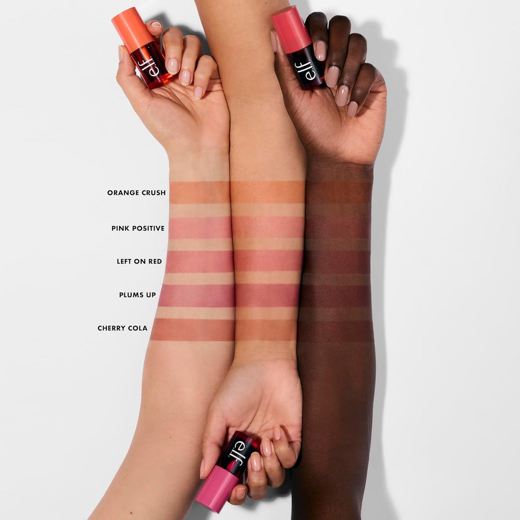 Buy now e.l.f. Sheer For It Blush Tint, Multi-Use, Long-Lasting Lip & Cheek Makeup, Creates A Natural Flush Finish, Vegan & Cruelty-Free, Cherry Cola at indiglob india