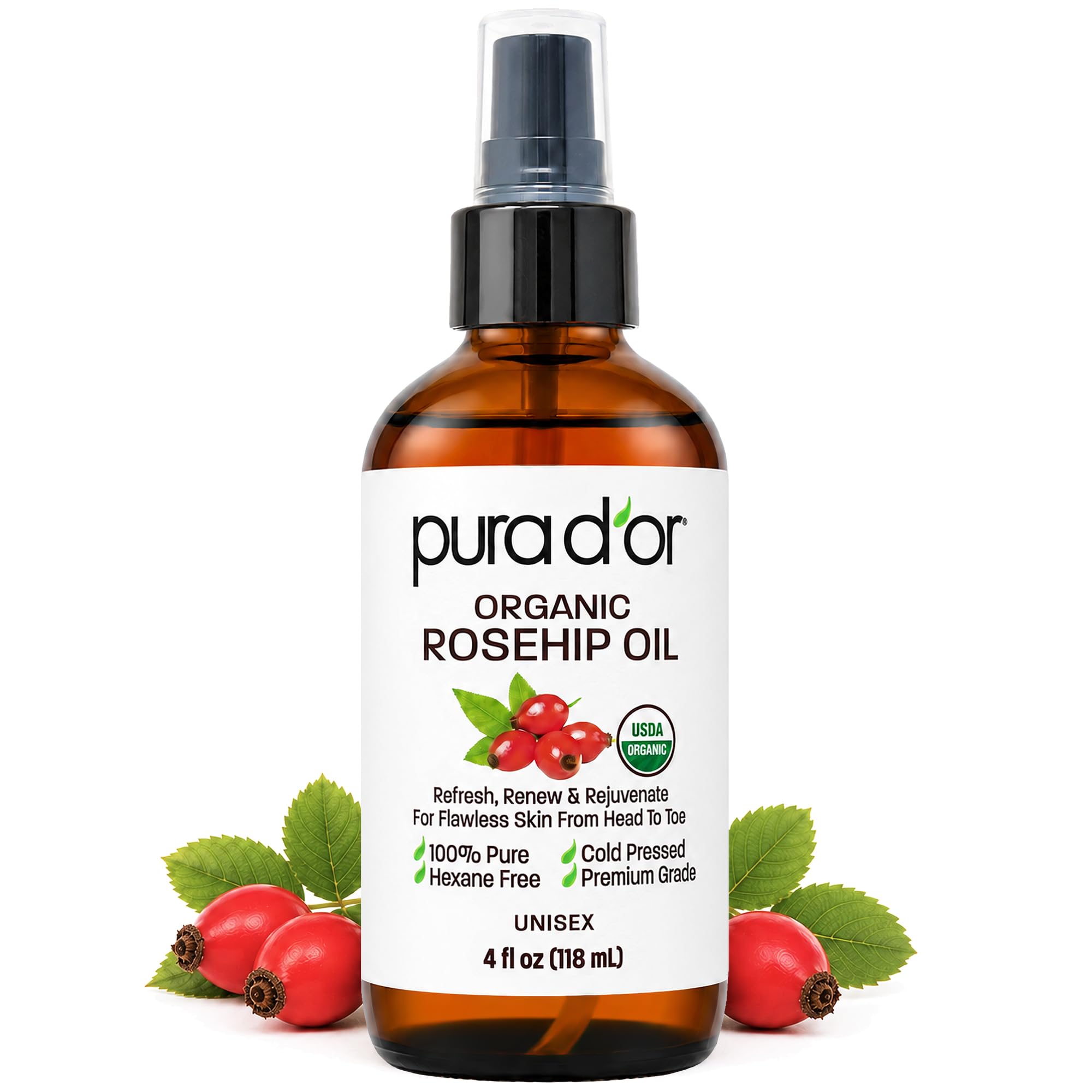 PURA D'OR Advanced Hair & Scalp Serum – For Hair Thinning with Copper Tri-Peptide, Caffeine, Botanical Extract Blend, Fuller Appearance Strands – Vegan, Men & Women 3.3 Oz Ayurvedic Hair Care