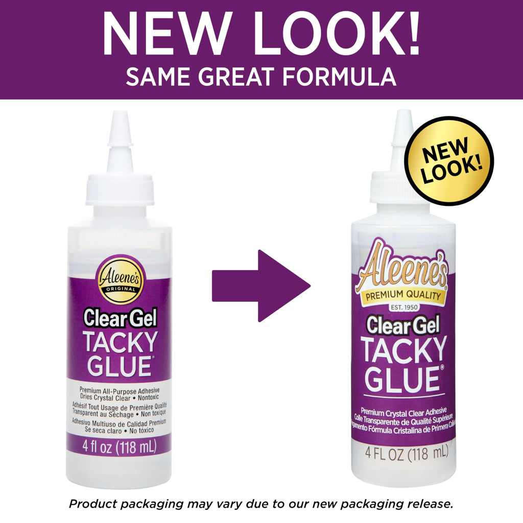 Aleene's Clear Gel Tacky Glue, Dries Clear, 4 fl oz