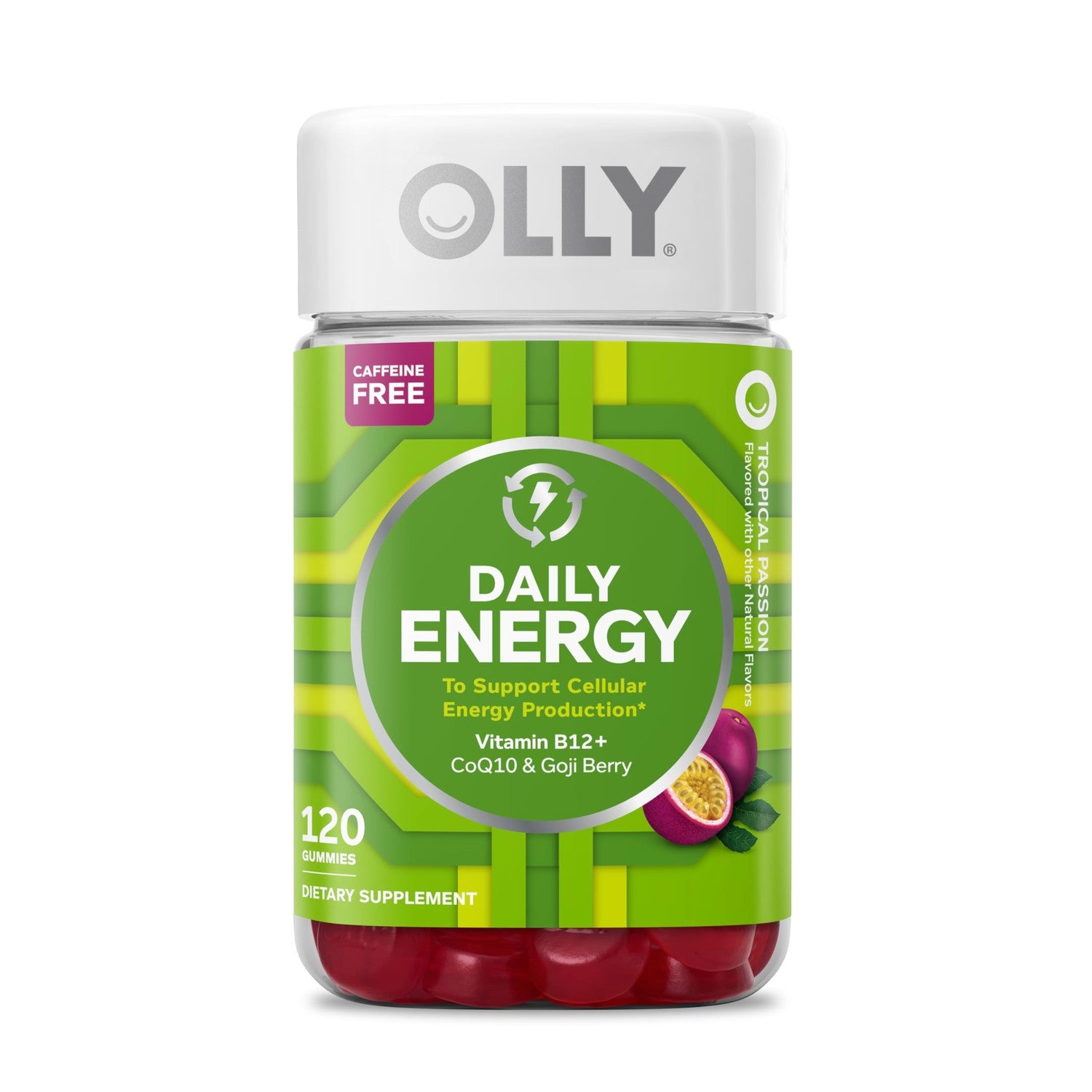 OLLY Extra Strength Daily Energy, Vitamin B12, CoQ10, Berry Yuzu - 60 Count