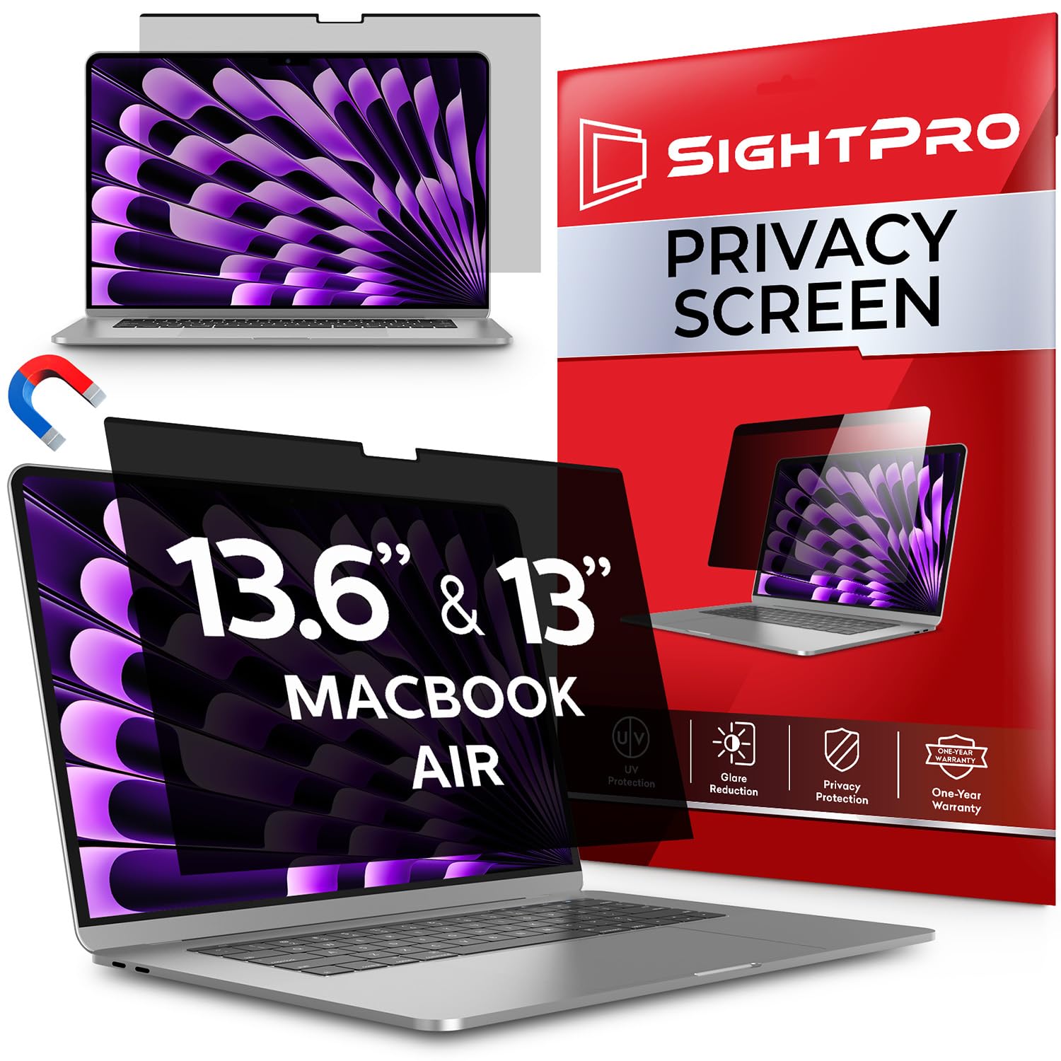 Buy now Magnetic Privacy Screen for MacBook Pro 16 Inch (2019, 2020) Removable Laptop Privacy Filter Shield and Protector MacBook Air 13.6 13 Inch (2022-2025, M2, M3, M4) at indiglob india
