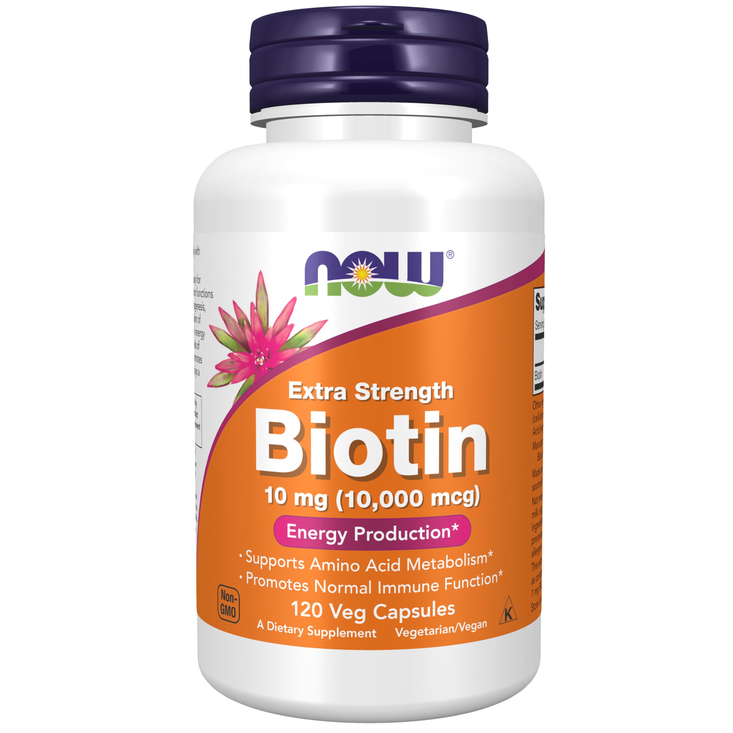 NOW Foods Supplements, Biotin 1,000 mcg, Amino Acid Metabolism*, Energy Production*, 100 Capsules