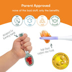 Buy now NumNum Baby Spoons Set, Baby Essentials Pre-Spoon GOOtensils for 6+ Months, First Stage Self-Feeding Spoons for Baby Led Weaning (BLW), Silicone Toddler Utensils, BPA-Free, 2 Pack Gray/Green at indiglob india