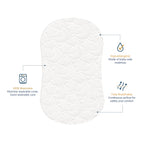 HALO DreamWeave Breathable Mesh BassiNest Pad – 100% Washable Cover and Core – Hypoallergenic, Non-Toxic Materials
