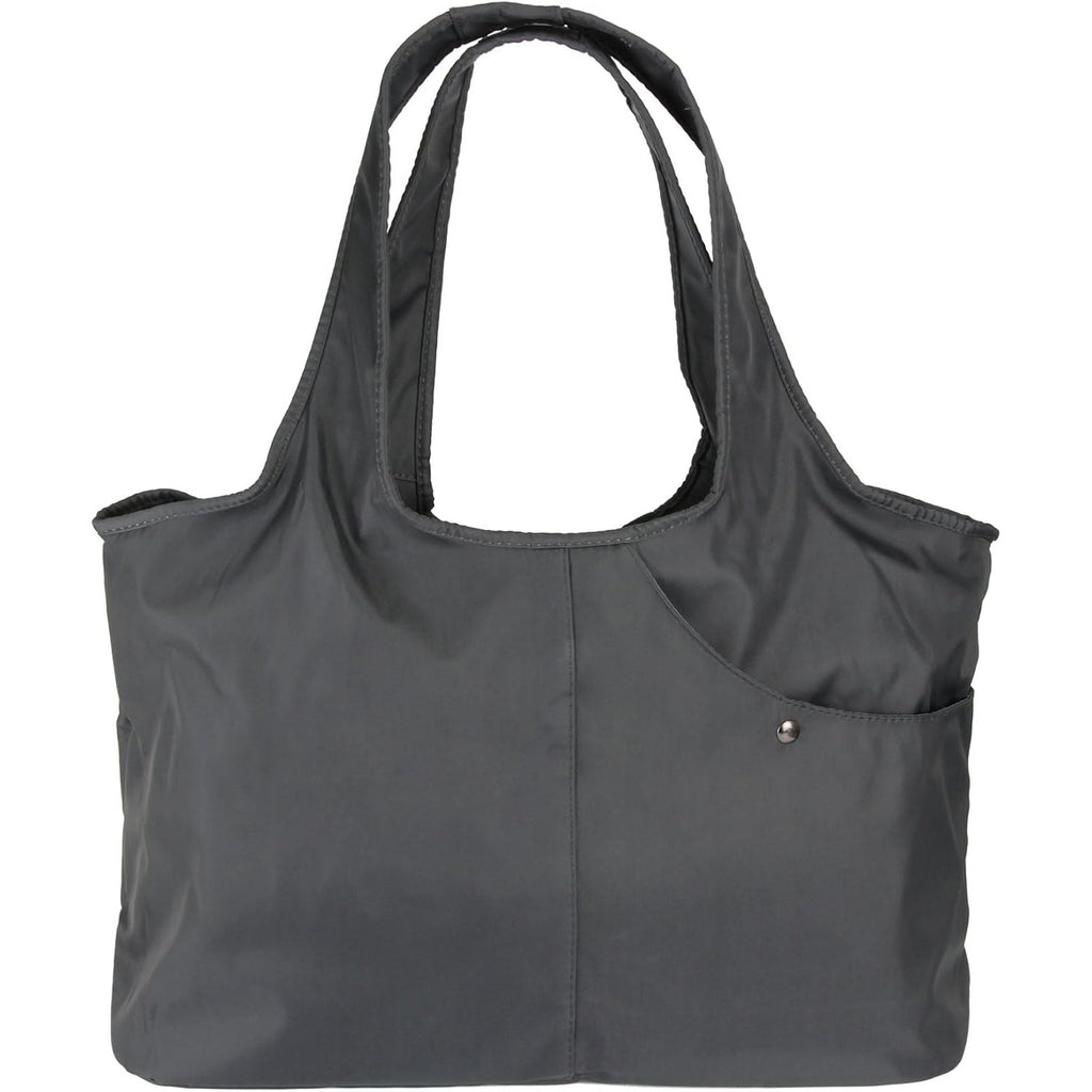 Buy now ZOOEASS Women Fashion Large Tote Shoulder Handbag Waterproof Tote Bag Multi-function Nylon Travel Shoulder(Grey) Default at indiglob india