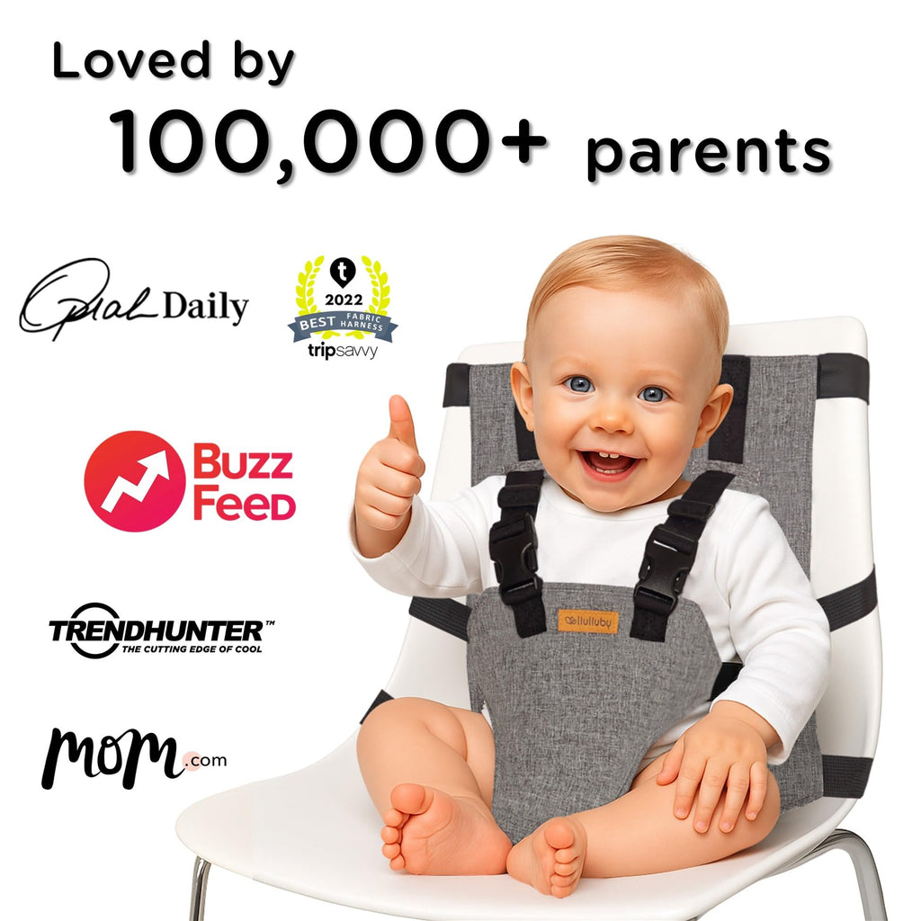 liuliuby Compact Travel High Chair | Portable High Chair for Baby | Baby Travel Essential Harness Seat | Must Haves for Vacations, Restaurants, Family Visits with Babies | Portable Highchair Seat