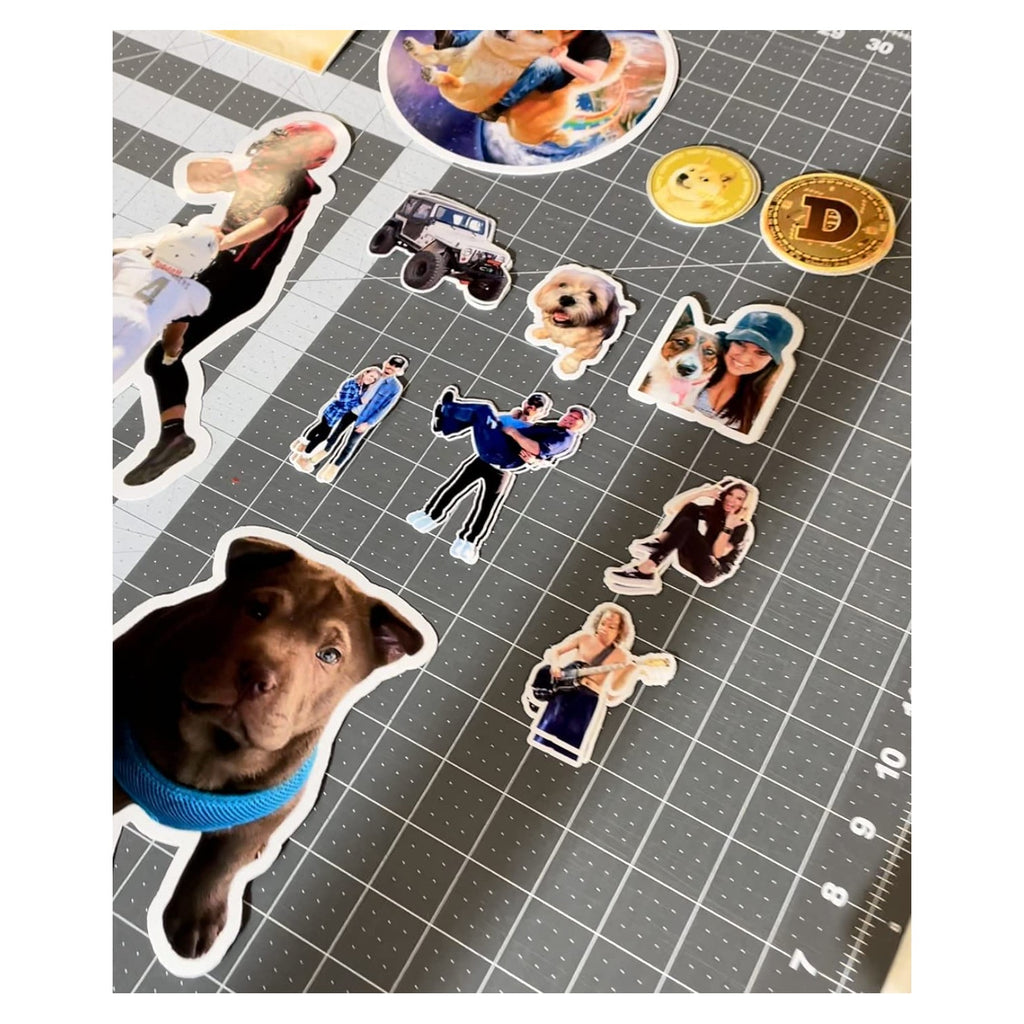VulgrCo Custom Stickers, Image or Text- Vinyl Custom Labels Stickers Personalized - Waterproof, Dishwasher Safe, Fade Resistant, UV Protected Business Labels