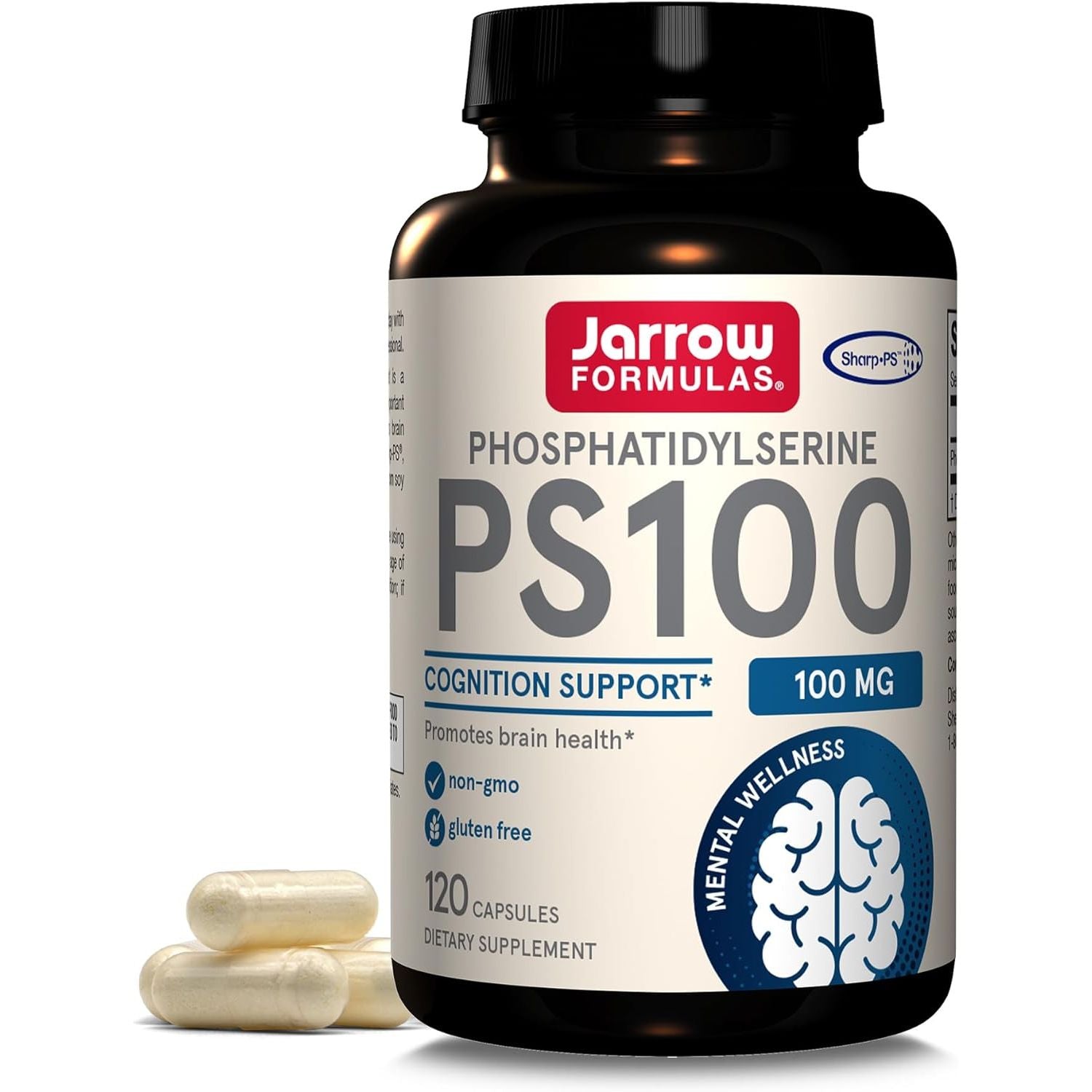 Buy now Jarrow FormulasÂ® PS100 Phosphatidylserine, 100 mg, Dietary Supplement for Brain Health and Cognition Support, 120 Capsules, Up to a 120 Day Supply at indiglob india