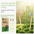 30 PCS Bamboo Toothbrushes, Individually Wrapped Wooden Toothbrushes Bulk