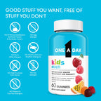 One A Day Kids Multivitamin Gummies, Kids Vitamins with Vitamin C, D, E & Zinc for Immune Support, Childrens Gummy Vitamins, Assorted Fruit Flavors, 60ct (Packaging May Vary)