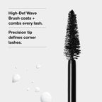 Clinique High Impact High-Fi Full Volume Waterproof Mascara | Volume, Length, Non-Clumping, Smudge-Proof + Safe For Sensitive Eyes, Black