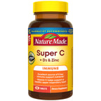 Nature Made Super C Tablets with Vitamin D3 and Zinc, 60 Tablets | Adult Vitamin C Immune Support Supplement, For Daily Immune Support and Antioxidant Support, 60 Day Supply