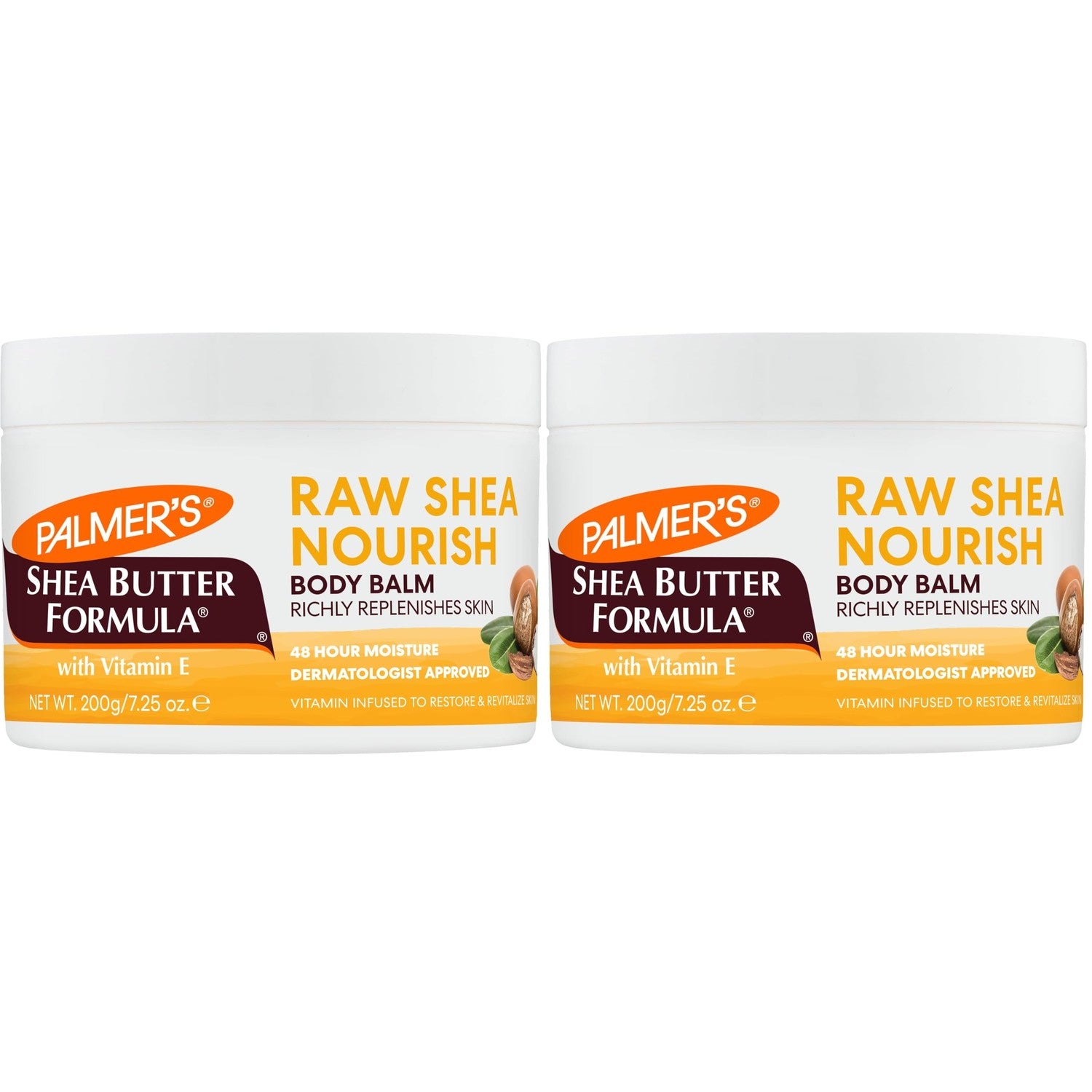 Palmer's Shea Butter Formula Raw African Shea Butter Balm, Nourishing Body Moisturizer for Rough, Dry Skin, 7.25 Ounces (Pack of 6)