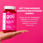 Goli Women's Multi Gummies - Complete Daily Multivitamin with All 13 Essential Vitamins, Biotin, Zinc - Supports Hair, Skin, Nails, Immune System - Vegan, Non-GMO, Gluten-Free - 60 Count (2 Pack)