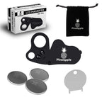 Pineapple 30X 60X Jewelers Loupe Magnifier with Light, Lighted Magnifying Glass Jewelry Loop, Pocket Magnifier for Coins, Jewelry, Plants, Currency, Diamonds, Stamps (Black)