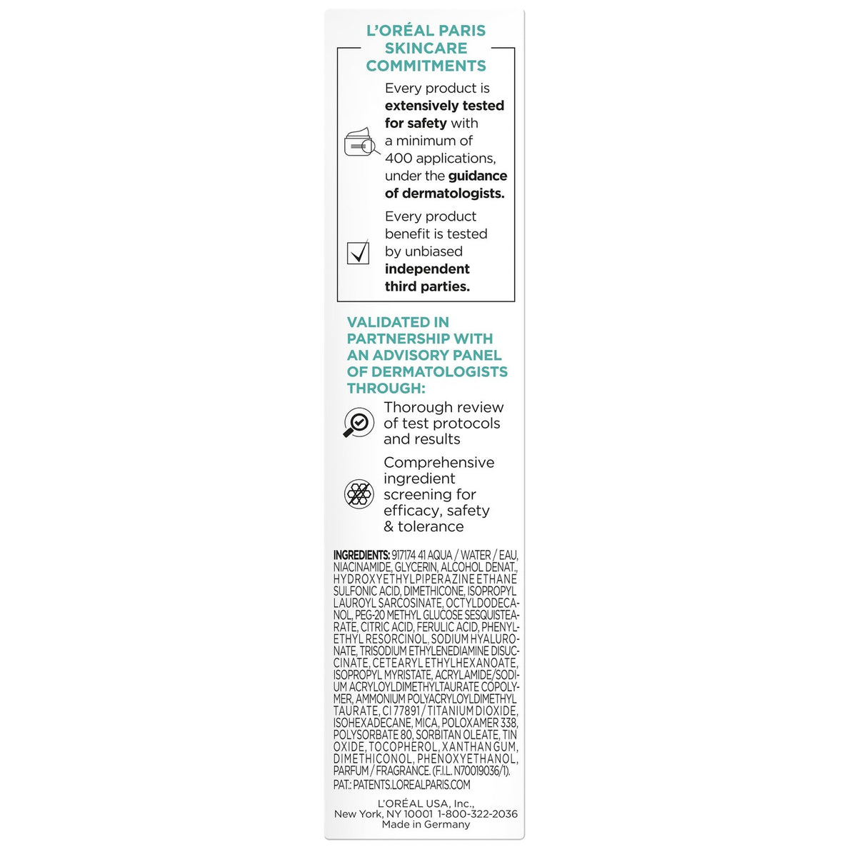 L’Oréal Paris Bright Reveal 12% [Niacinamide + Amino Sulfonic + Ferulic] Dark Spot Serum 1oz + Moisturizer Sample