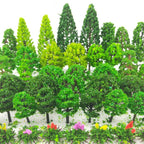 Buy now Tazimi 60 Pieces Model Trees 1.36-6 inch Mixed Model Tree Train Scenery Architecture Trees Fake Trees for DIY Crafts, Building Model, Scenery Landscape Natural Green at indiglob india