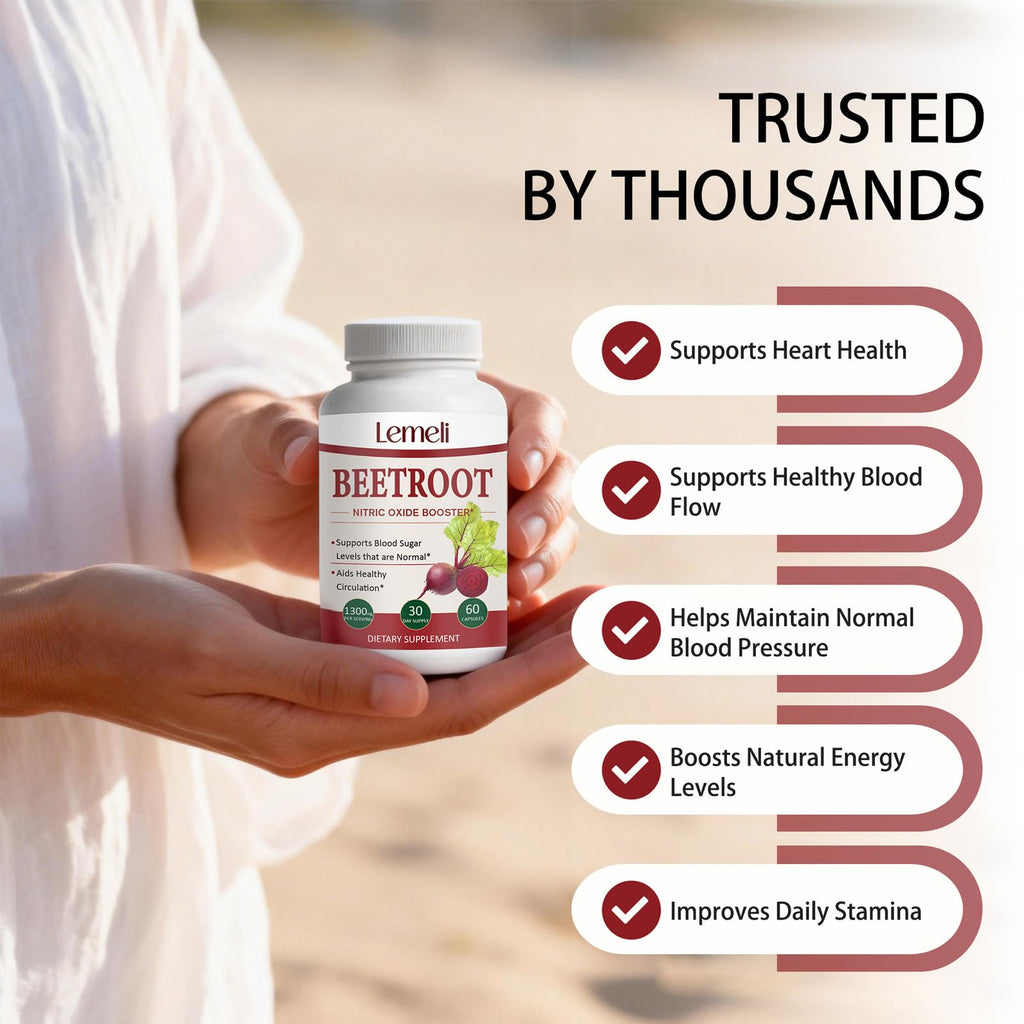 Morvyn Lemeli Beetroot 1300mg,Beet Root Capsules, 60 Capsules