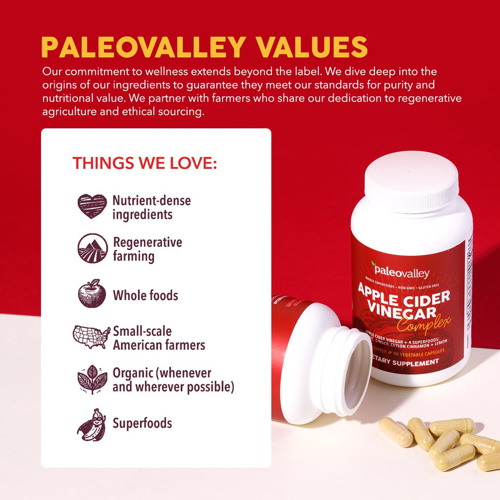 Paleovalley Apple Cider Vinegar Complex Capsules with Organic Superfoods