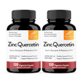 Zinc Quercetin Supplements 120 Vegetarian Capsules for Men & Women | Zink Supplement for Immune & Antioxidant Support cGMP Made in USA Pack of 1 By Sandhus
