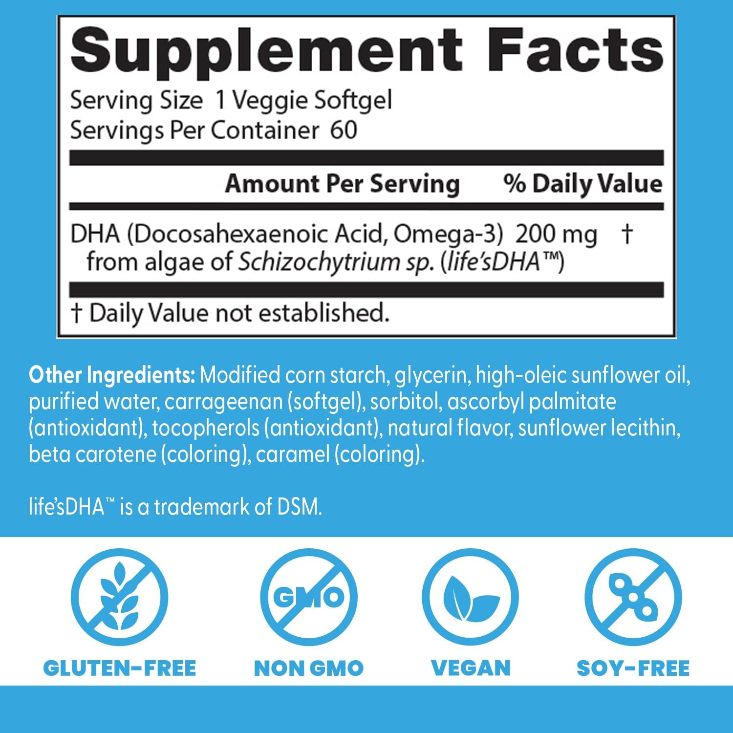 Buy now Doctors Best Vegan DHA from Algae, Supports Brain & Cardiovascular Health, Non-GMO, Gluten Free, Soy Free, Vegan 60 Veggie Softgels at indiglob india