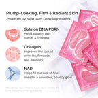 medicube Jelly Eye Mask PDRN Pink Collagen - Hydrogel Eye Patches, 28 Pairs | Eye Patches with PDRN, Collagen, NAD - For Puffy & Tired Eyes, Firming for Look of Wrinkles & Fine Lines, Korean Skincare