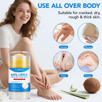 Uruses Urea Cream 60% plus Salicylic Acid 2% Urea Foot Care Stick, Foot Cream for Foot Callus Remover, Feet Moisturizer Stick for Dry Cracked Heels, Hands, Knees, Hydrating Heel Balm, Easy To Use