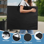 Buy now ZKOO Large Size Art Portfolio Bag, Light Weight Art Canvas Portfolio Case with Nylon Shoulder Strap, Carrying Storage Case for Artwork, Poster, Sketching, and Drawing (Compatible 24 * 36 Inch-Black) at indiglob india