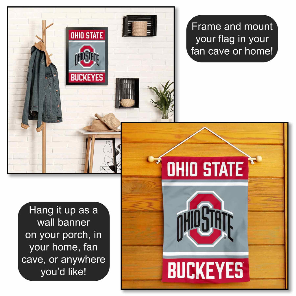 College Flags & Banners Co. Ohio State Buckeyes Garden Flag
