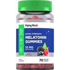 Piping Rock Melatonin Gummies 10mg | 70 Count | Berry Flavor Supplement | Vegan, Non-GMO, Gluten Free