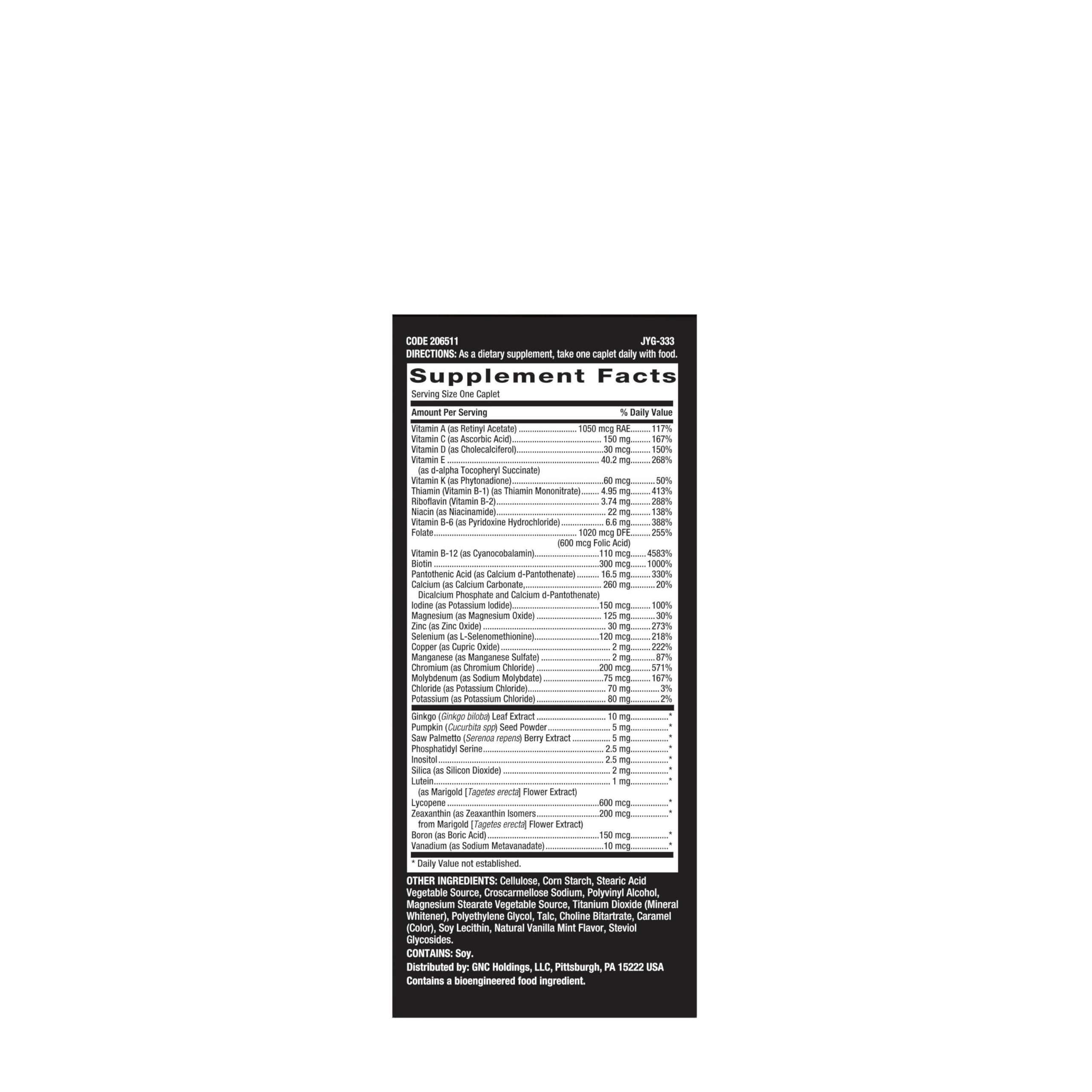 Buy now GNC Mega Men 50 Plus Multivitamin | Antioxidants | Heart Health | Prostate and Circulatory Support | 1 Daily at indiglob india