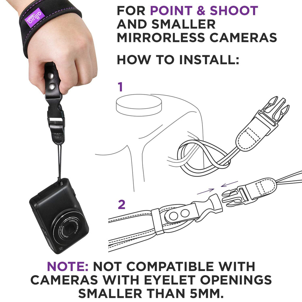 Buy now Camera Wrist Strap - Rapid Fire Heavy Duty Safety Wrist Strap by Altura Photo w/ 2 Alternate Connections for Use w/ Large DSLR or Mirrorless Cameras at indiglob india