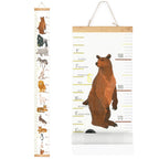 Buy now Mibote Baby Growth Height Chart Handing Ruler Wall Decor for Kids, Canvas Removable Height Growth Chart 79" x 7.9" (Black & White) at indiglob india