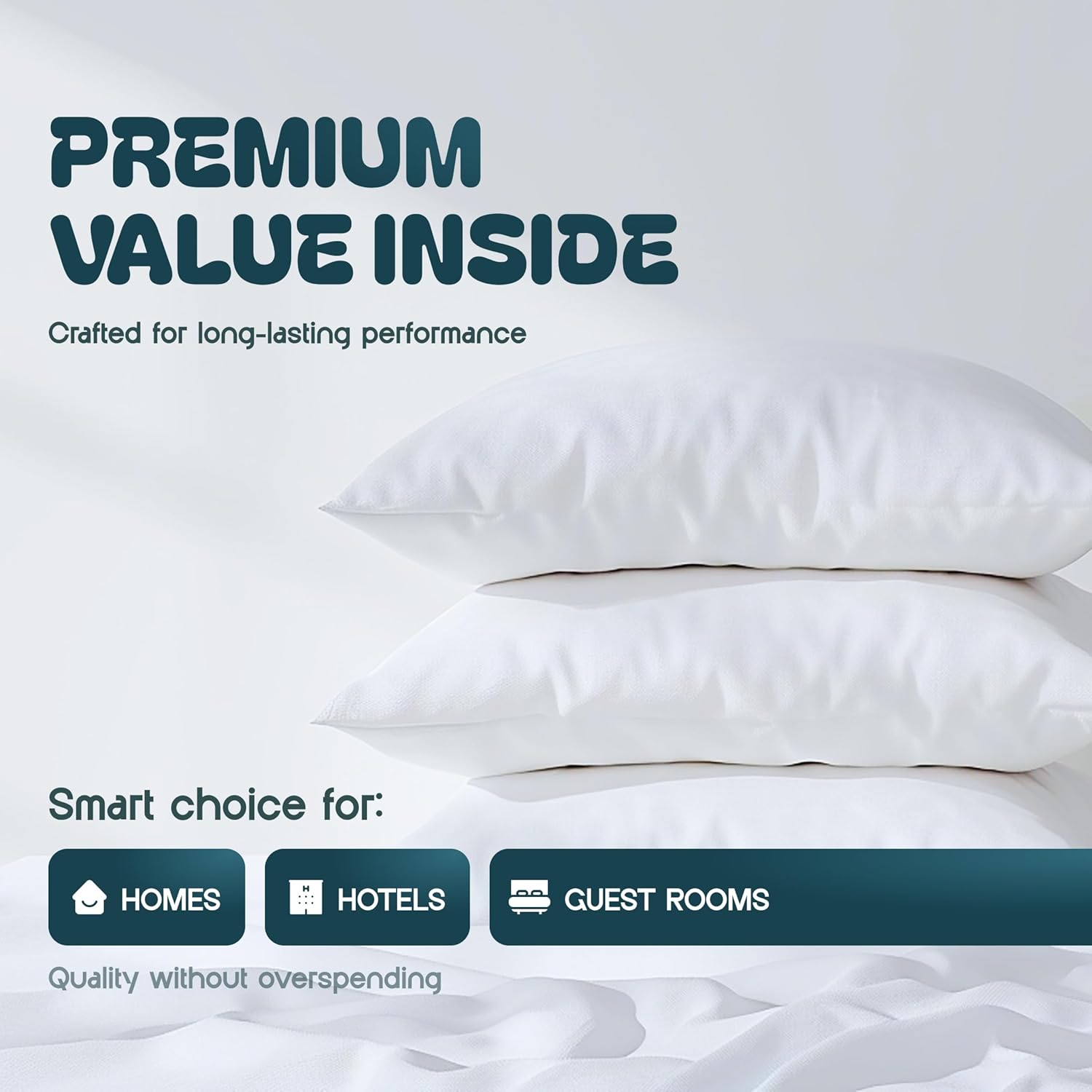 Buy now White Classic King Pillow Covers with Zipper 2 Pack - 20 x 36 Ultra-Soft, Cozy and Noiseless King Pillow Protector, 200 Thread Count, Fade-Resistant Pillow Shams at indiglob india