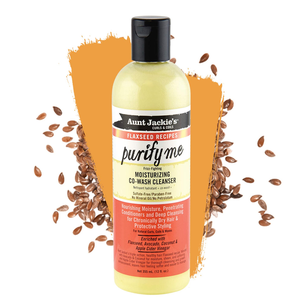 Buy now Aunt Jackie's Flaxseed Recipes Purify Me Frizz-Fighting Moisturizing Co-Wash Hair Cleanser for Chronically Dry Hair and Protective Styling, 12 Fl Oz at indiglob india