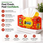 300 Wipes (Pack of 5) Flushable Wipes for Adult - Wipes Flushable Packs, Baby Wipes for Sensitive Skin, Wipes for Kids, Portable Travel Pack - Toilet Essentials for Gym & Office
