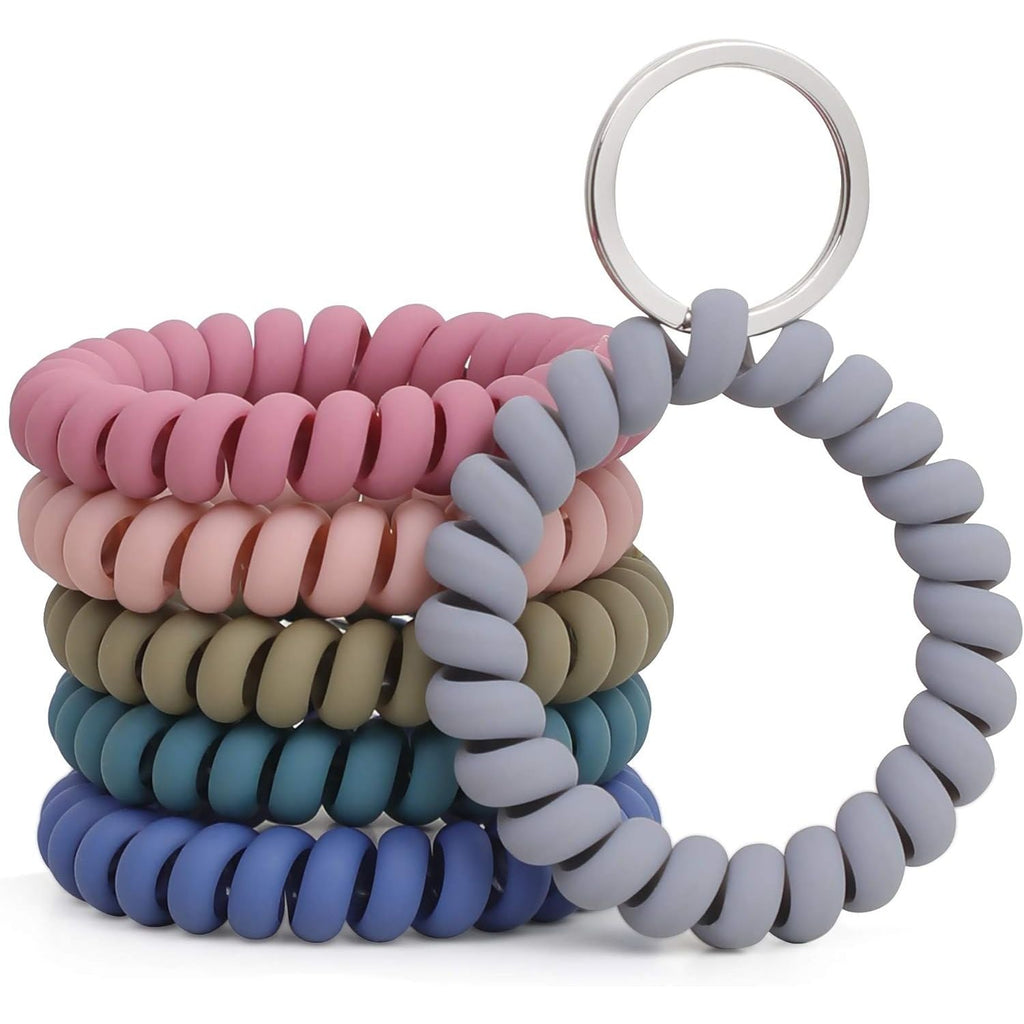 Buy now 6PCS Stretchable Wristband Wristlet Keychain Wrist Key Chain Wristlet,Spring Flexible Spiral Wrist Coil Wrist Key Holder Key Ring for Sauna Gym Pool ID Badge and Outdoor Sports Default at indiglob india