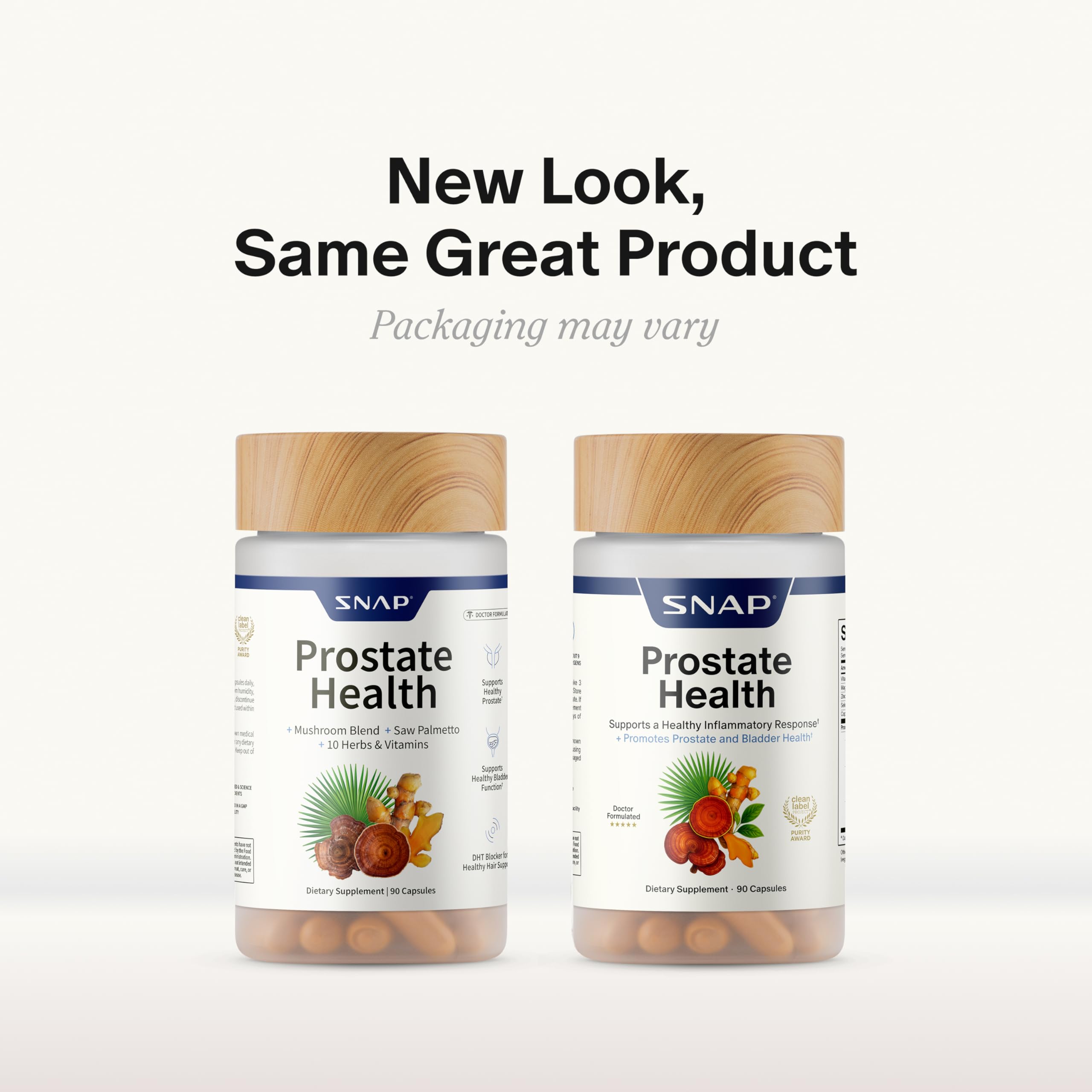 Snap Supplements Prostate Health Supplements for Men, 90 Vegan Capsules | Supports Urinary Tone and Healthy DHT Balance, Saw Palmetto for Men, Stinging Nettle, Beta-Sitosterol, Non-GMO, Gluten-Free