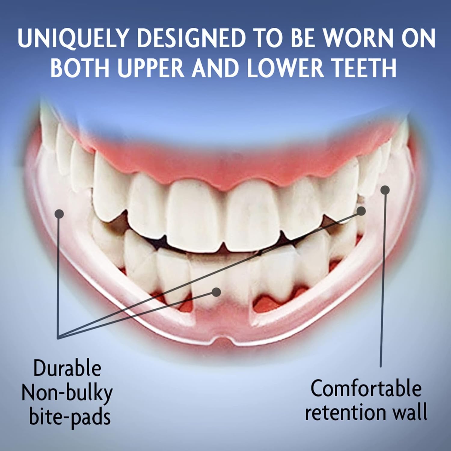 Buy now Anti Teeth-Grinding Dental Guard-Ready to use-No Boiling or Molding, Slim, Sleek and Comfortable Works for Upper and Lower Jaw, relieves pain and corrects TMJ and Bruxism at indiglob india