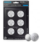 NICEBATT CR2016 3V Lithium Battery 6 Pack, Long Lasting Power for Key Fob, Watch, Calculator and More