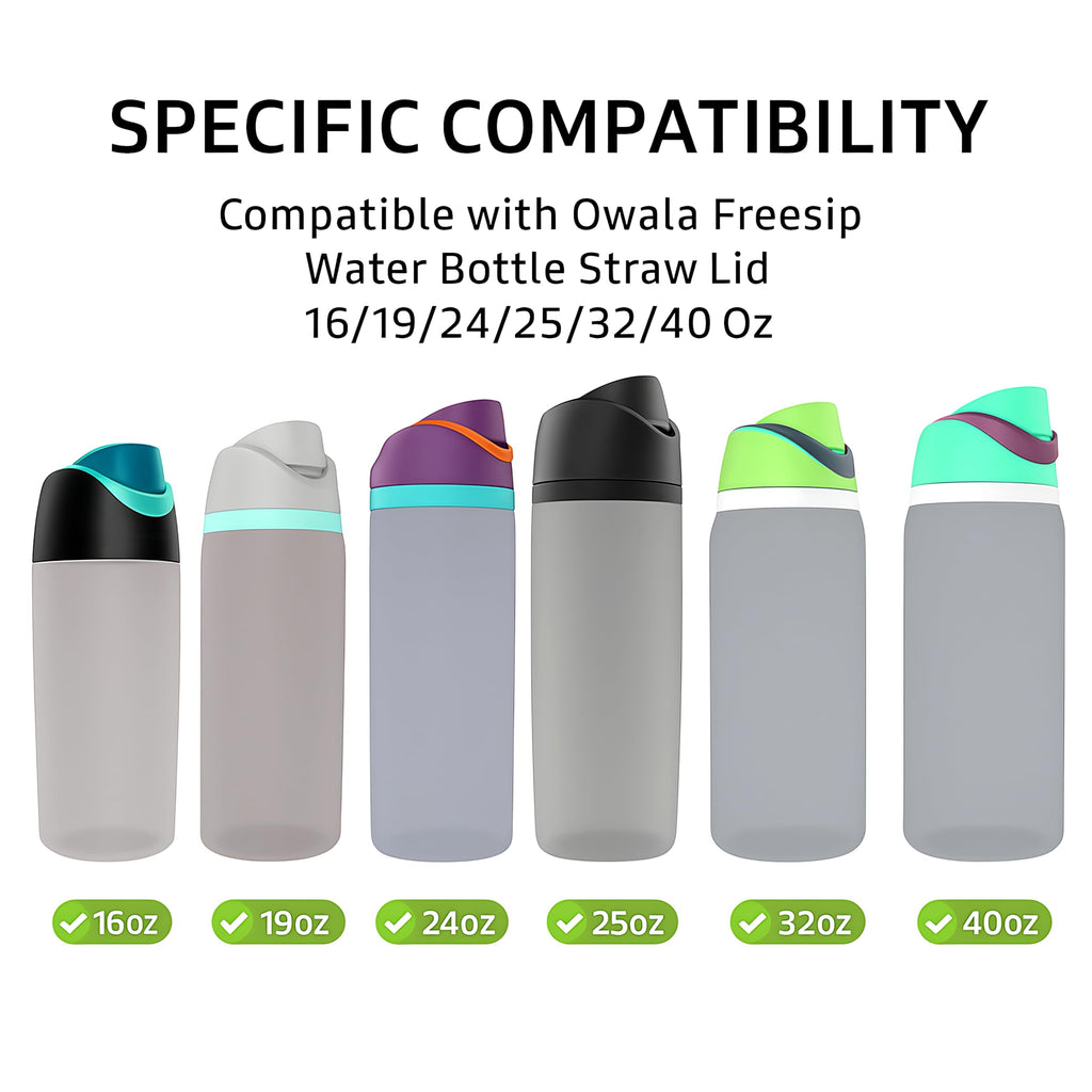 Rubber Gasket Replacement,Compatible with Owala Freepsip Water Bottle 16/24/25/32/40 Oz Straw Lid, O Ring Seal for Owala Kids 12& 15 Oz Tumbler Cap- 4 Pack Silicone Seals