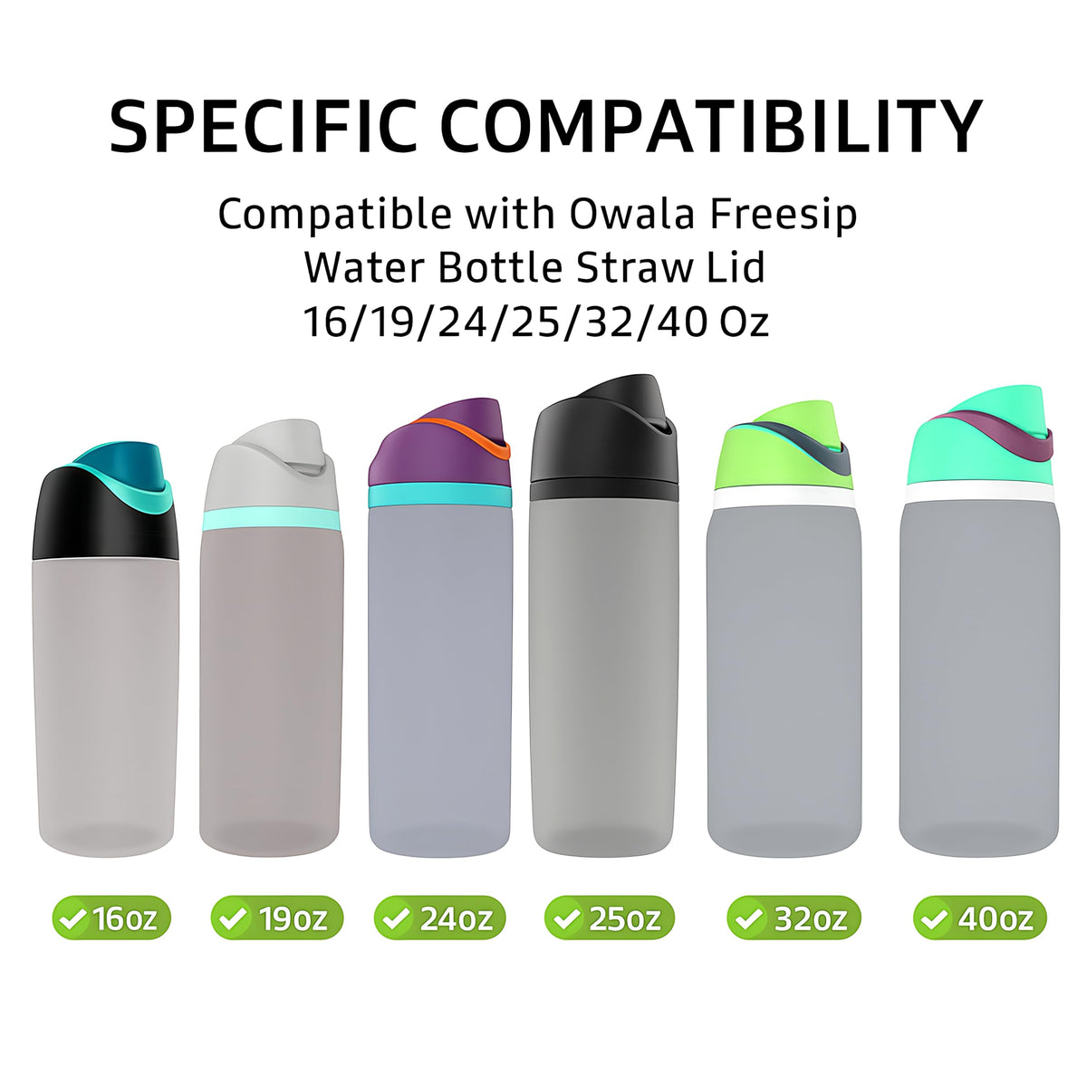 Rubber Gasket Replacement,Compatible with Owala Freepsip Water Bottle 16/24/25/32/40 Oz Straw Lid, O Ring Seal for Owala Kids 12& 15 Oz Tumbler Cap- 4 Pack Silicone Seals
