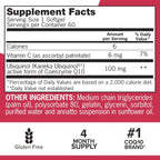 Qunol Mega Ubiquinol CoQ10 100mg, Superior Absorption, 120 Softgels | #1 Cardiologist Recommended Supplement for Heart Health, Coenzyme Q10 Supplement to support Vascular Health & Cellular Energy