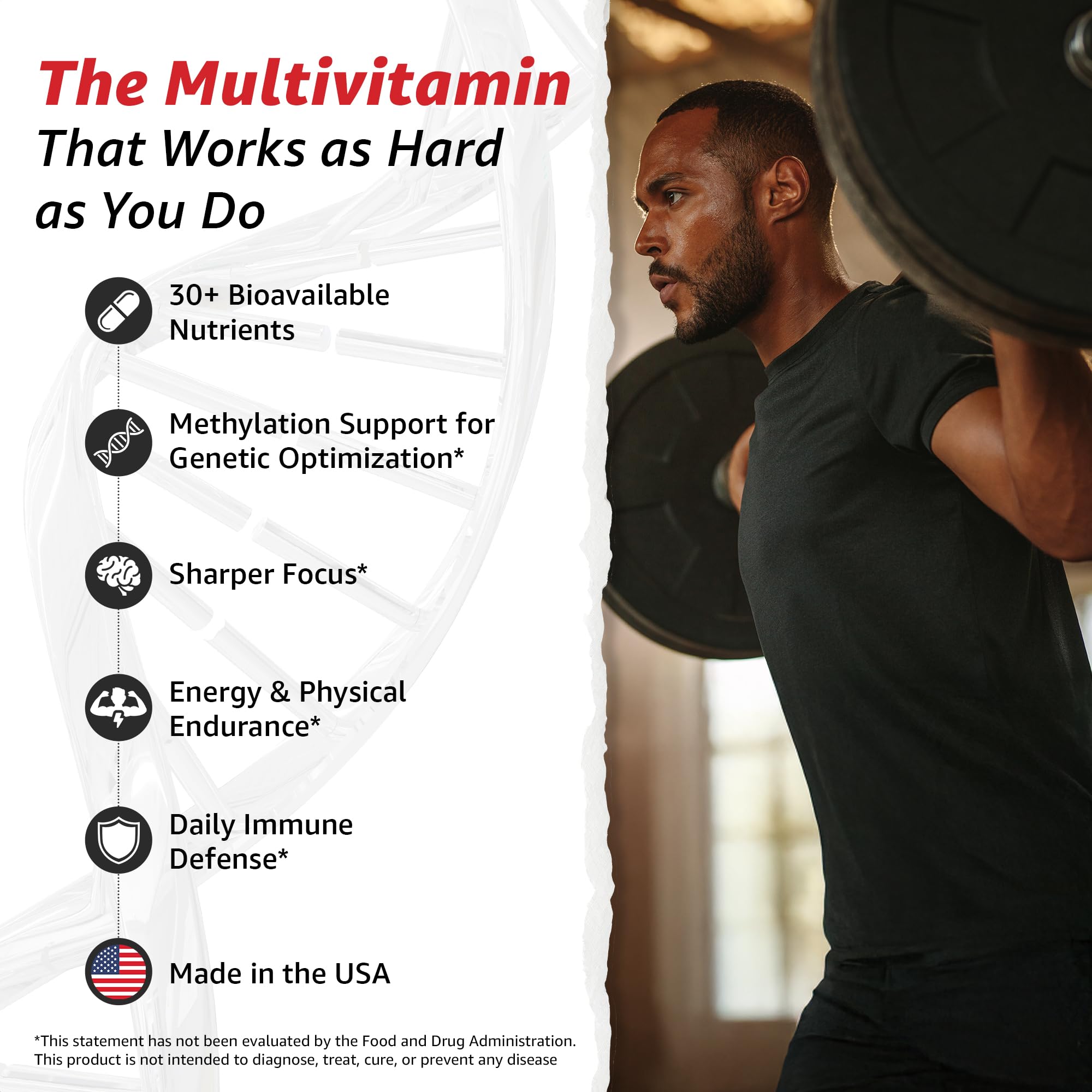 10X Health Methylated Multivitamin - 90 Capsules | Mthfr Supplement: 34-in-1 Formula, 800mcg B12, 5-MTHF & NAC, Methyl B Complex, Non-GMO