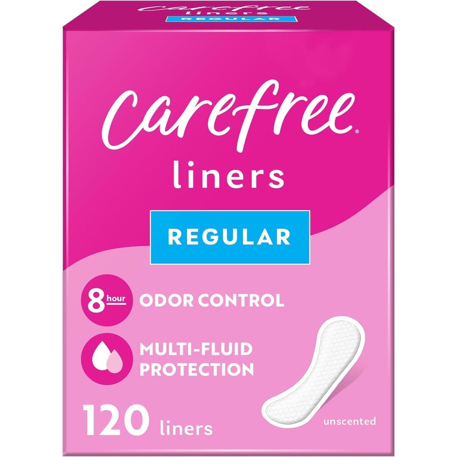 Buy now Carefree Acti-Fresh Body Shape Pantiliners Extra Long Unscented - 93 Count, Packaging may vary 120 Count (Pack of 1) at indiglob india
