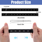 6 Pcs Waist Tightener for Pants Women Jeans Button Tightener Pants Adjuster Waist Tightener Jeans Waist Tightener Jean Button Waist Tightener Suitable Elastic Waist Extenders for Women Men (Black)