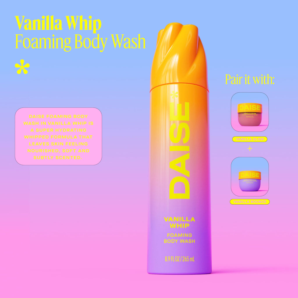 Daise Foaming Body Wash in Vanilla Whip, 8.8 OZ / 250 g (Pack of 2)